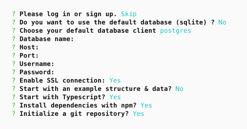 Strapi CLI installation