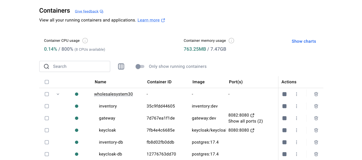 Docker Dashboard