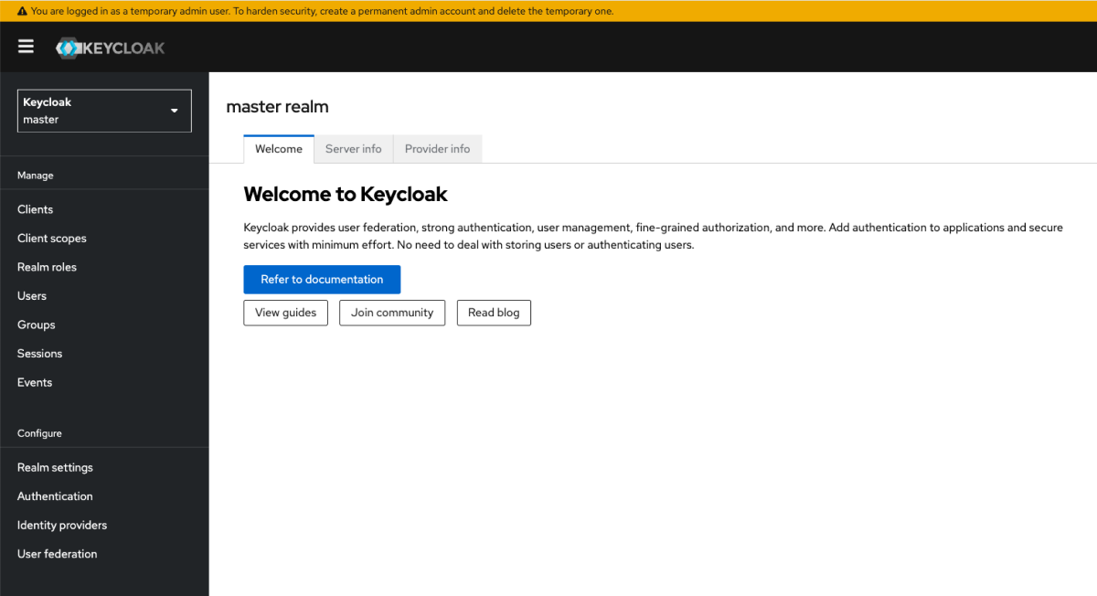 Keycloak Admin Login